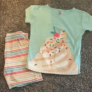 Carter's Ice Cream Print Pajama Set - Aqua and Multicolor